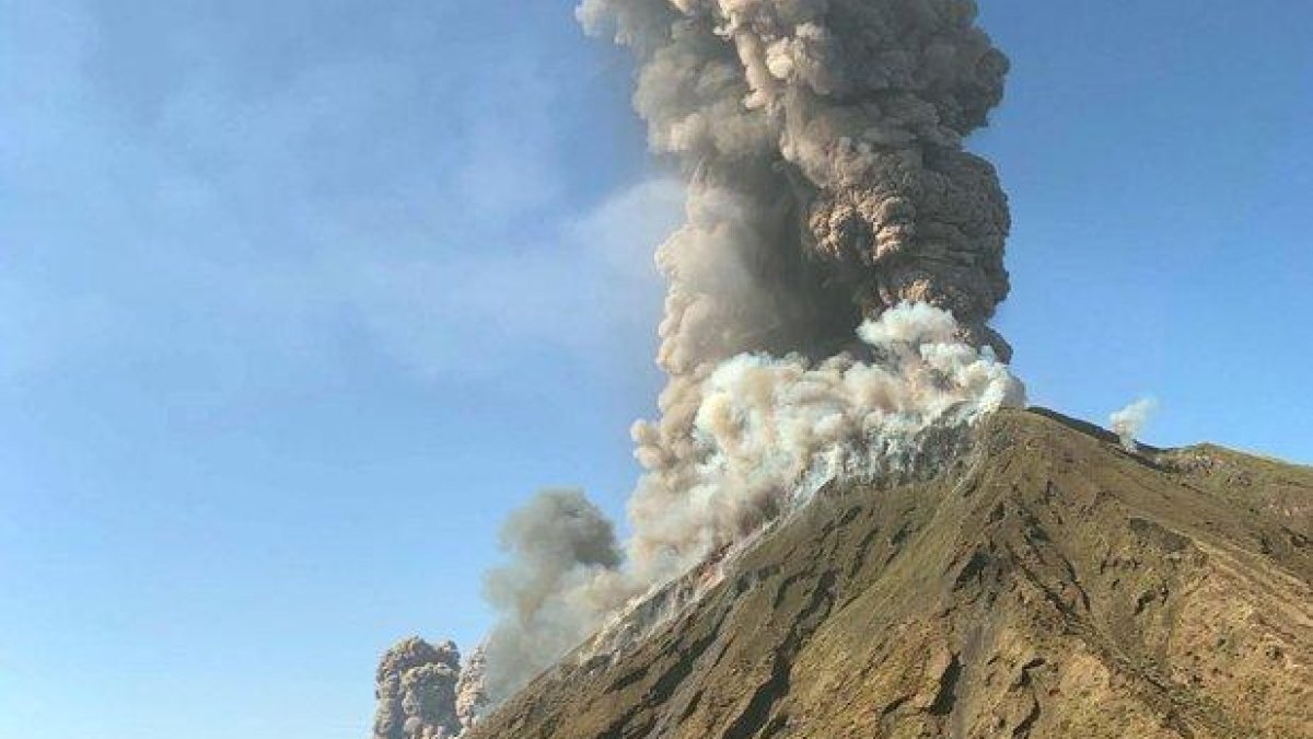 Explosión del Estrómboli, el pasado 3 de julio.-