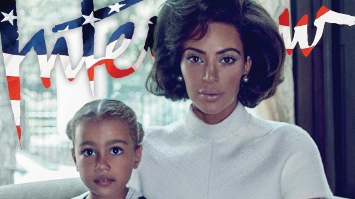 Kim Kardashian, con su hija, en la revista Interview-EL PERIÓDICO