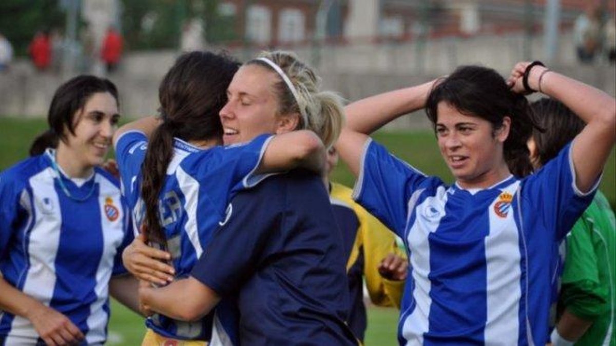 Jugadoras del RCD Espanyol.-