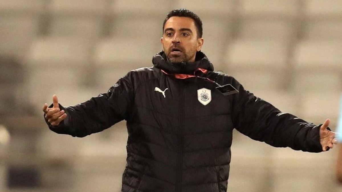 Xavi, en la semifinal de la Copa de Qatar.-