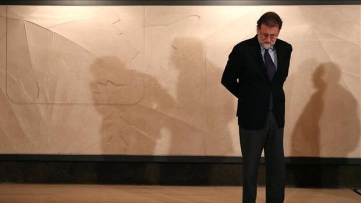 Mariano Rajoy, en la sede de Freixenet el pasado diciembre del 2017.-ALBERT GEA (REUTERS)