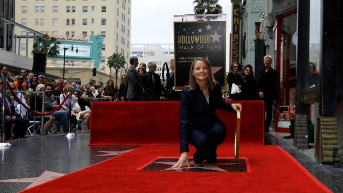Jodie Foster ya tiene su estrella en el Paseo de la Fama.-MARIO ANZUONI