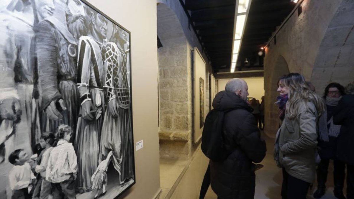 La nostalgia se deja notar en algunas obras de la muestra como en esta de Beatriz Marcos titulada ‘Aquellos curiosos de 1989’-Raúl Ochoa