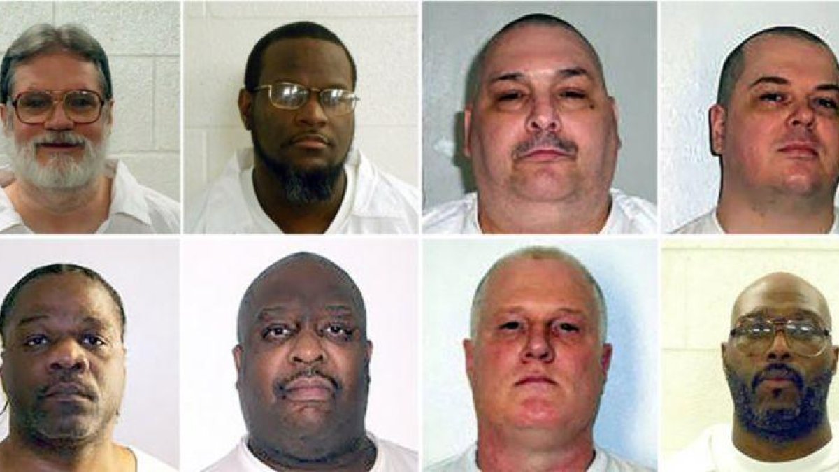 Los ocho presos que planea ejecutar Arkansas: Bruce Ward, Kenneth Williams, Jack Harold Jones, Jason McGehee, Stacey Johnson, Don Williamson Davis, Marcel Williams y Ledell Lee.-ARKANSAS DEPARTMENT OF CORRECTION