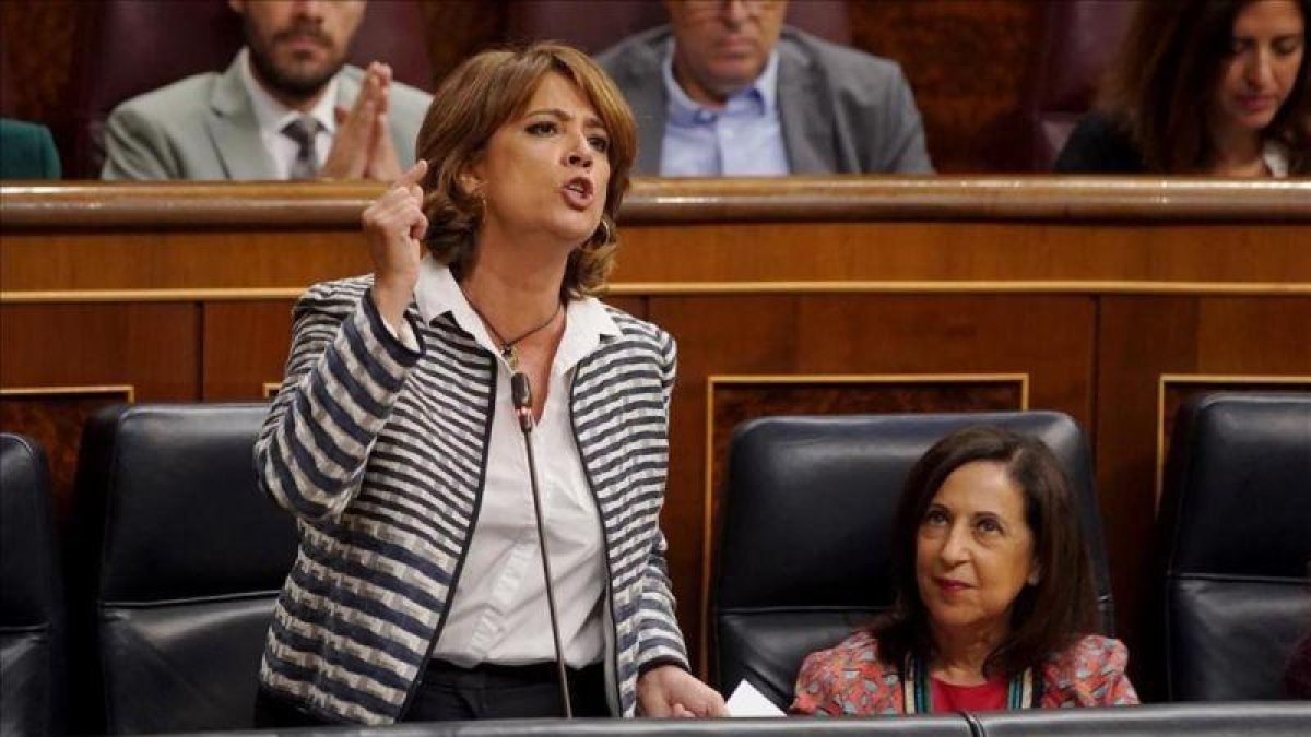 La ministra de Justicia, Dolores Delgado.-DAVID CASTRO