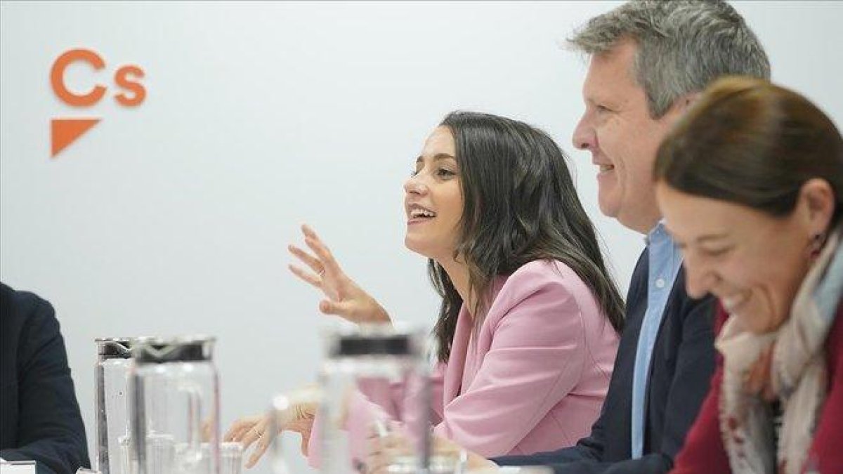 Inés Arrimadas, en la reunión del Comité Permanente de Ciudadanos del pasado día 18.-JOSÉ LUIS ROCA