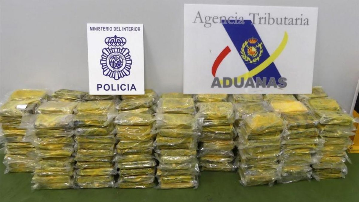 Desarticulada una red de narcotrafico tras ser intervenidos por la Policía Nacional 290 kilos de cocaina.-EFE