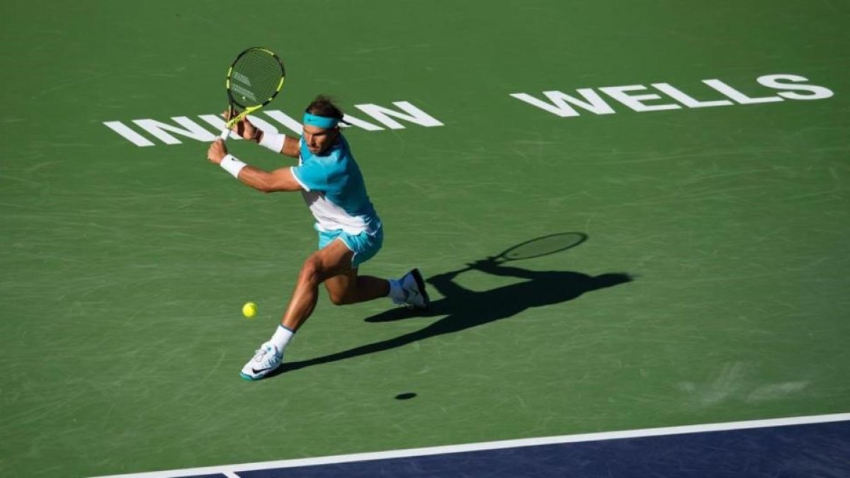 Rafa Nadal, durante el duelo disputado ante Alexander Zverev-AFP / ROBYN BECK