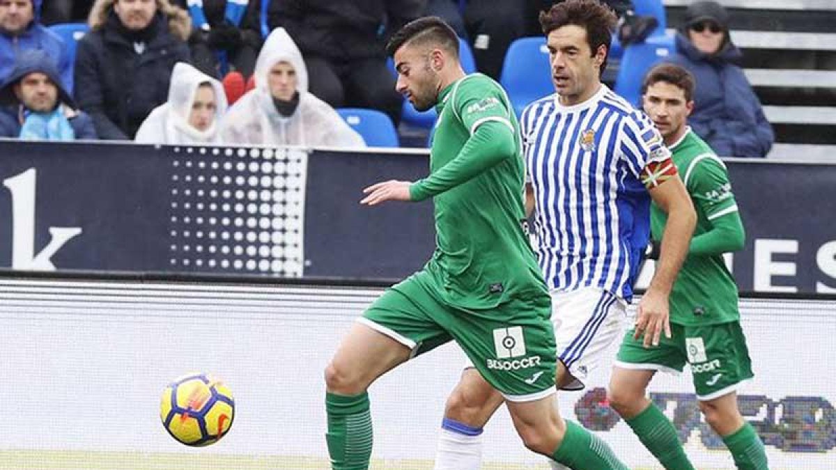 Diego Rico en el partido que jugó el Leganés ante la Real Sociedad.-LALIGA