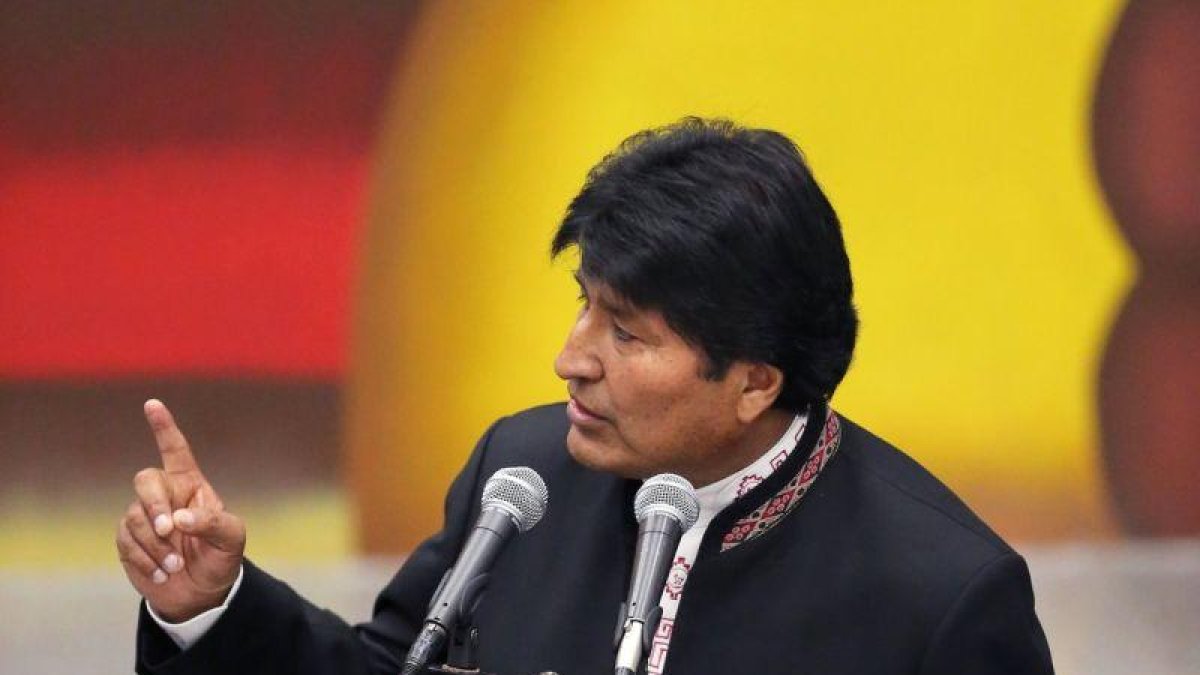 Evo Morales en un discurso en La Casa Grande del Pueblo en La Paz, Bolivia.-REUTERS David DAVID MERCADO
