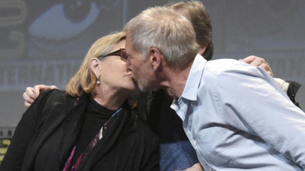 Carrie Fisher y Harrison Ford, hace un par de años.-AP / RICHARD SHOTWELL