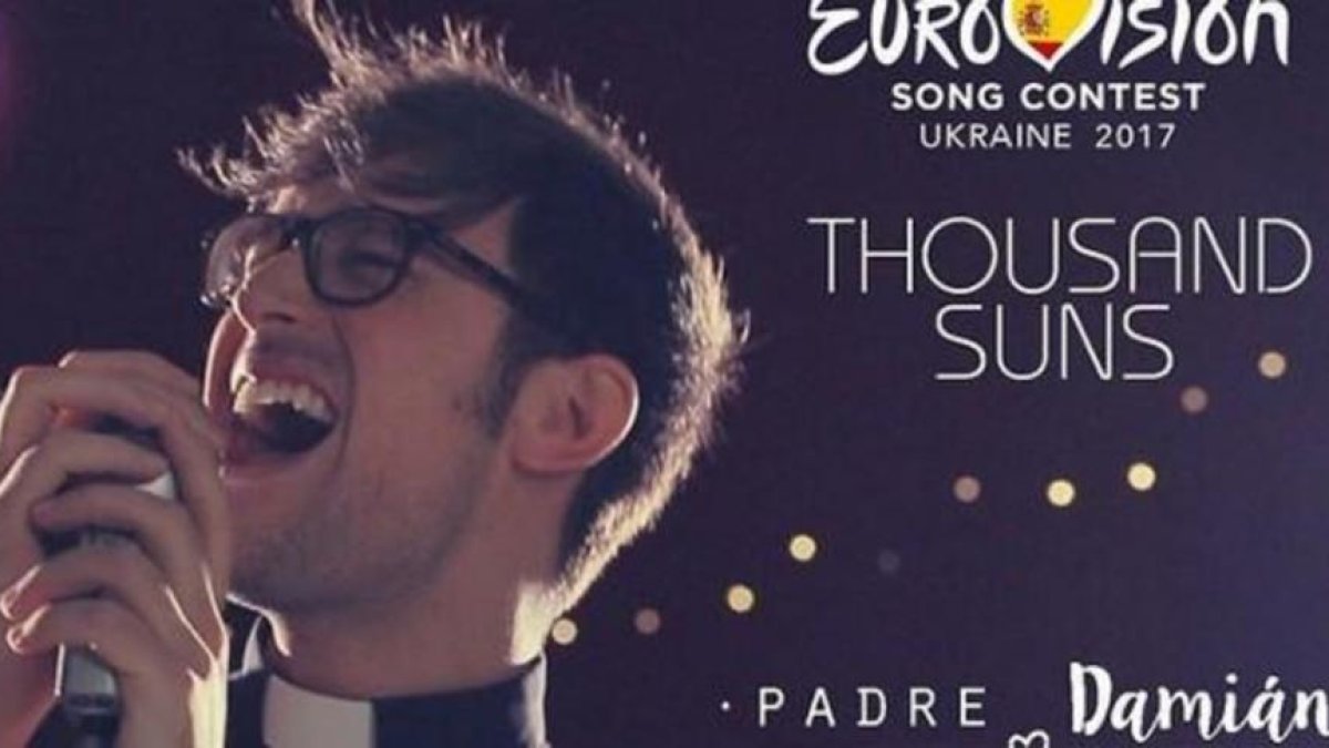 Imagen del Padre Damian en la web de preseleccionados para Eurovisión de TVE.-