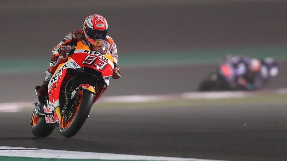 Marc Márquez, en el circuito de Losail.-/ AFP / KARIM JAAFAR