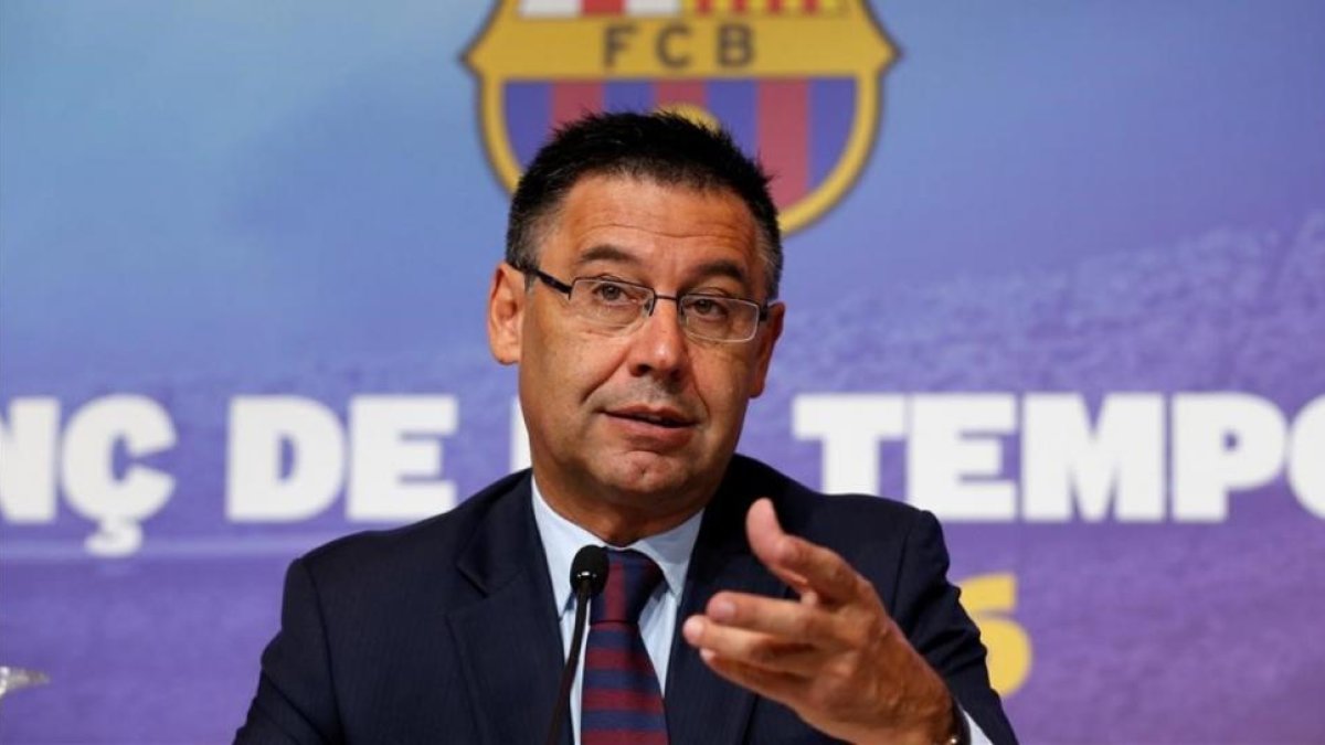 Bartomeu, en una comparecencia ante los medios de comunicación-ALBERT GEA / REUTERS