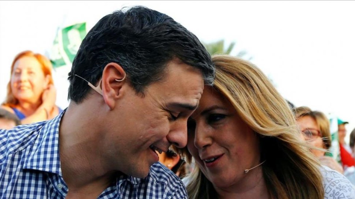 Pedro Sánchez y Susana Díaz, el pasado 24 de junio durante un mitin en Sevilla.-REUTERS / MARCELO DEL POZO