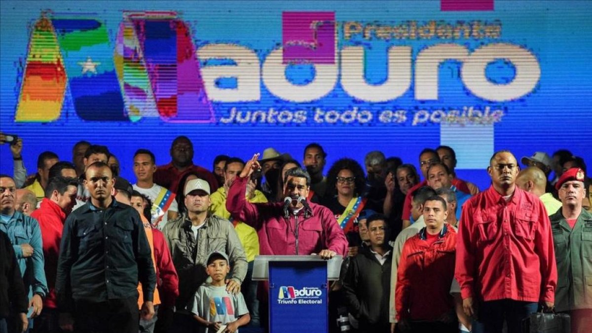 Maduro celebra la victoria.-FEDERICO PARRA