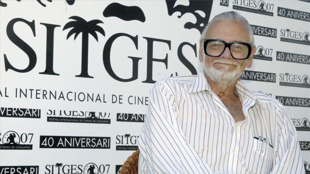 El director neoyorquino George A. Romero, durante su visita al Festival de Sitges en el 2007.-