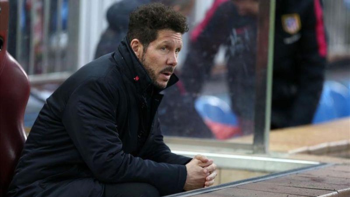 Simeone, durante el partido contra el Leganés del sábado pasado.-AFP / CESAR MANSO