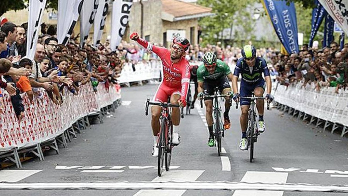 Imagen de la llegada de ayer en el Circuito de Getxo.-