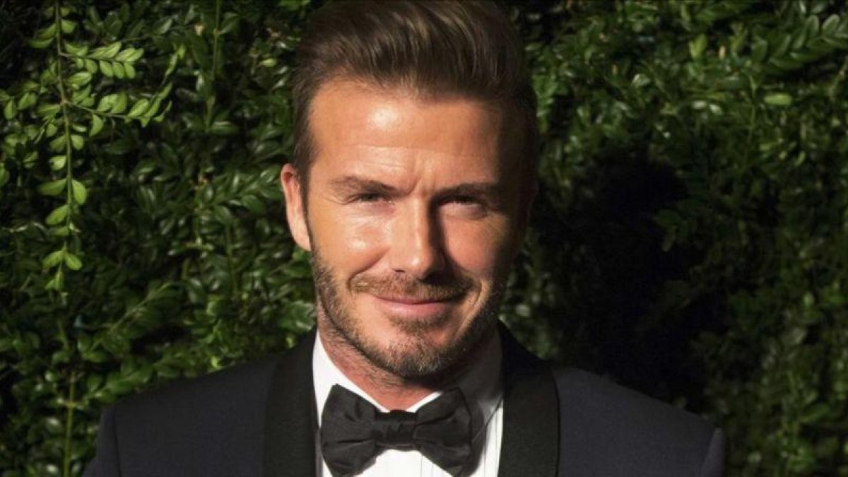 David Beckham en los premios del Evening Standard Theatre en el 2014.-NEIL HALL