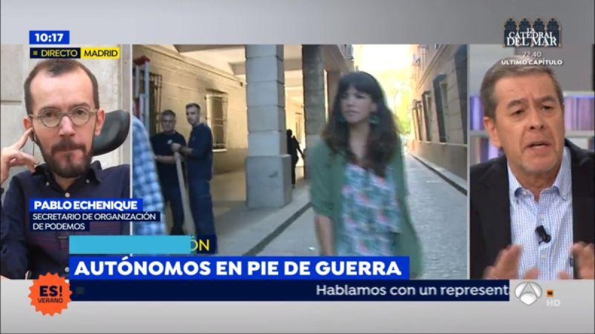 Pablo Echenique en Espejo Público.-EL PERIÓDICO
