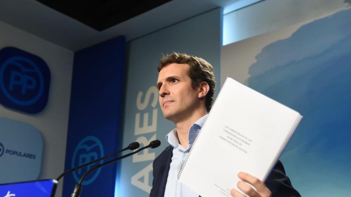 Pablo Casado, vicesecretario de Comunicación del PP-FERNANDO VILLAR (EFE)