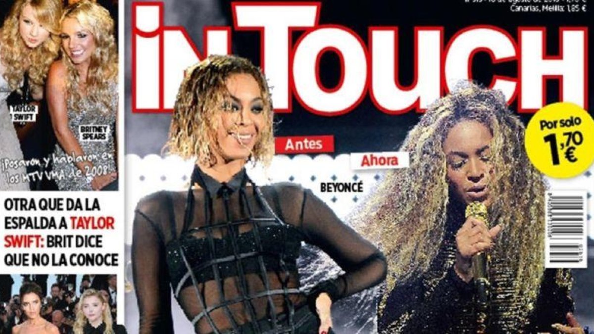 'In Touch' lleva en su portada el ejemplo de varias estrellas que lucen más saludables con unos kilos de más.-