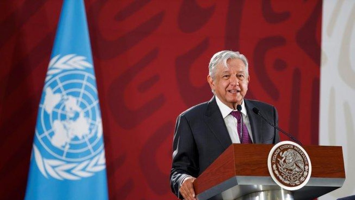 El presidente de Mexico, Andrés Manuel López Obrador, en rueda de prensa.-EFE