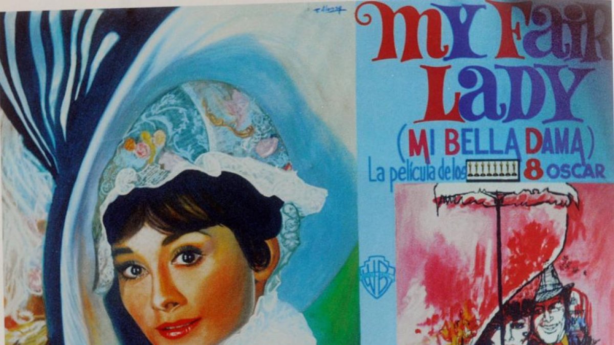 Cartel de Timoteo Alonso para anunciar 'My fair lady'.-