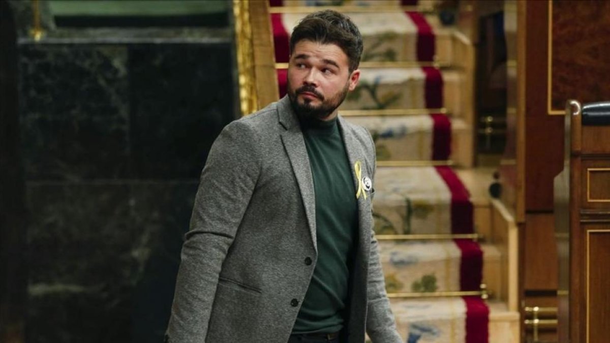 Gabriel Rufián, en el Congreso.-/ ZIPI (EFE)