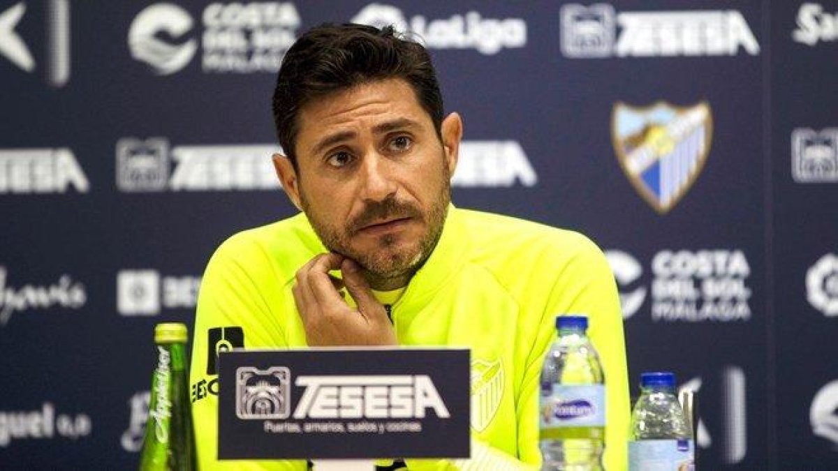 Víctor Sanchez del Amo, en La Rosaleda el pasado mes de diciembre.-JORGE ZAPATA (EFE)