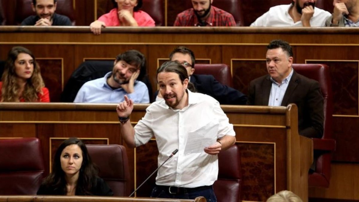 El secretario general de Podemos, Pablo Iglesias.-JUAN MANUEL PRATS