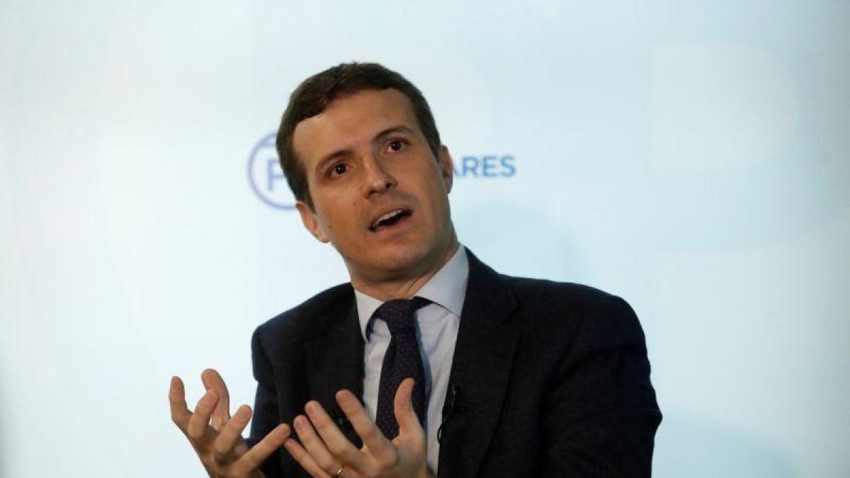 El presidente del PP, Pablo Casado.-BALLESTEROS (EFE)