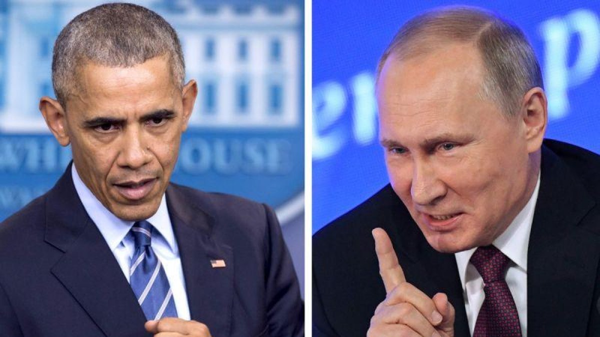 Barack Obama y Vladimir Putin.-AFP