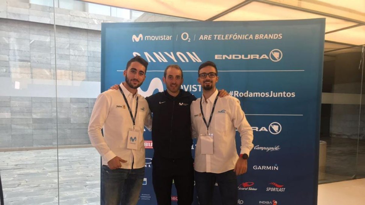 Acha, Barbero e Ibáñez posan ayer, en Madrid.-TWITTER / @BRITOIBANEZ