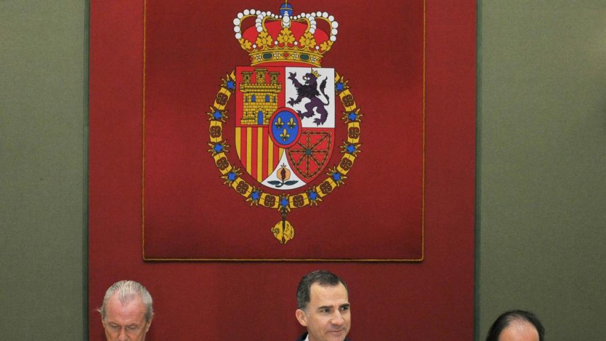 El rey Felipe VI preside en el Palacio Real de la Granja de San Ildefonso (Segovia) la reunión del Consejo Científico del Real Instituto Elcano.-ICAL