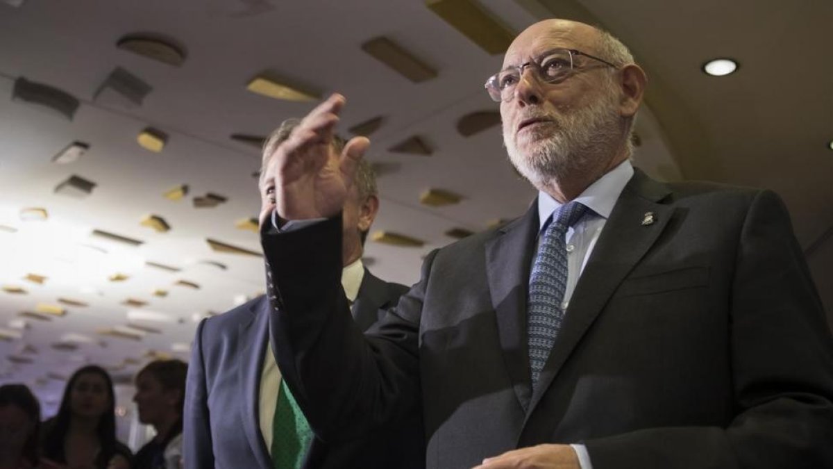 El fiscal general del Estado, José Manuel Maza, este lunes, en Valencia.-MIGUEL LORENZO