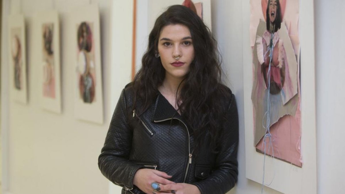 ‘Resiliencia’, en el campus hasta el 15 de abril, es la primera muestra de la palentina Pilar Fernández Caballero, alumna de la Escuela de Arte.-Raúl Ochoa