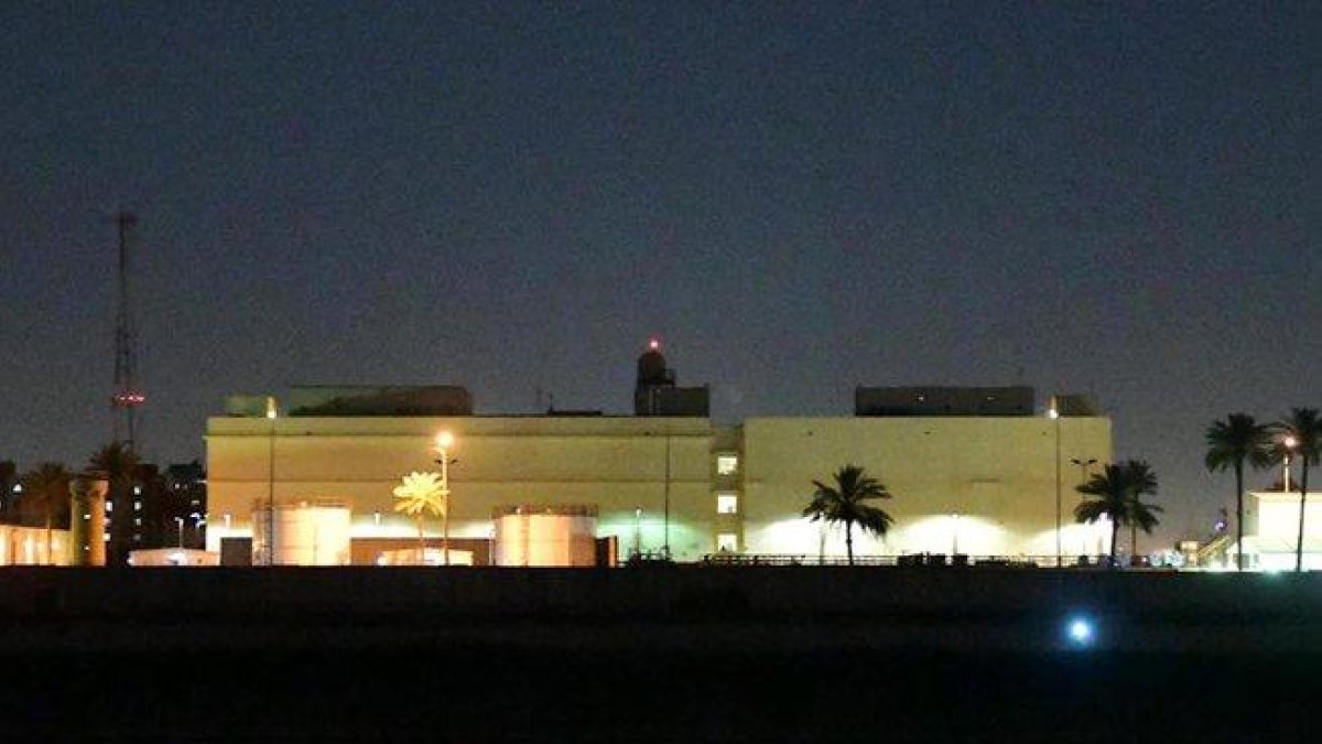 El edificio de la embajada de los EEUU en Bagdad.-EFE / EPA
