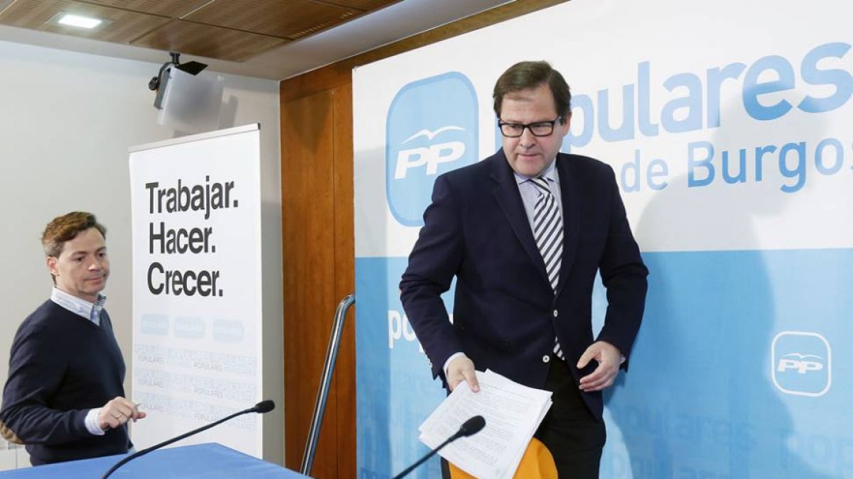 César Barriada en la sede del PP tras Salvador de Foronda.-RAÚL G. OCHOA
