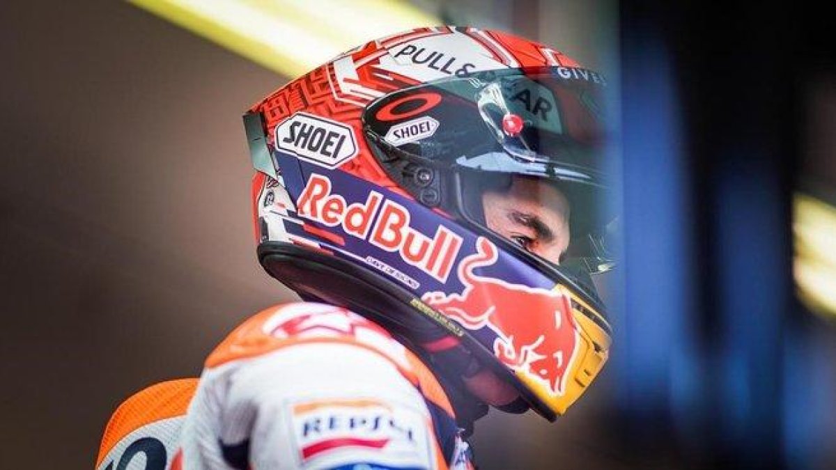 El catalán Marc Márquez (Honda), al concluir el GP de Misano, donde logró su séptima victoria del año.-ALEJANDRO CERESUELA