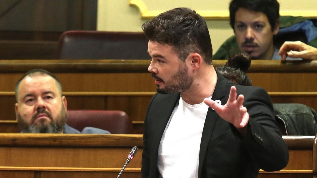 Gabriel Rufián, en el Congreso.-DAVID CASTRO