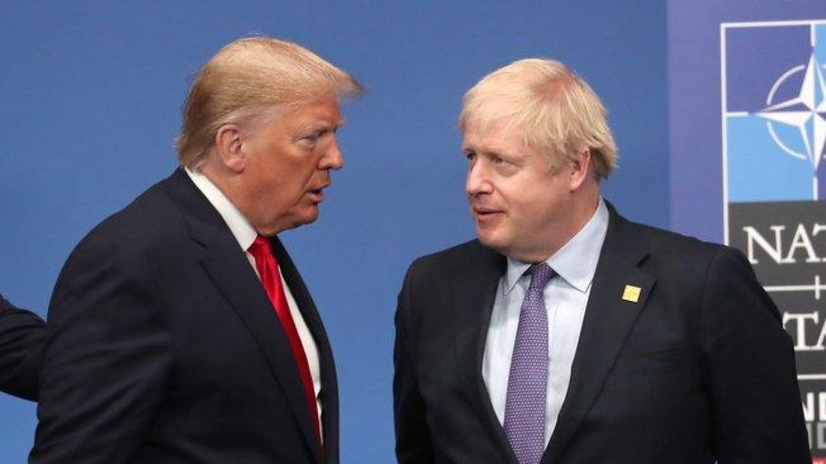 Boris Johnson, junto a Donald Trump, en la cumbre de la OTAN, el pasado 4 de diciembre.-GETTY IMAGES EUROPE