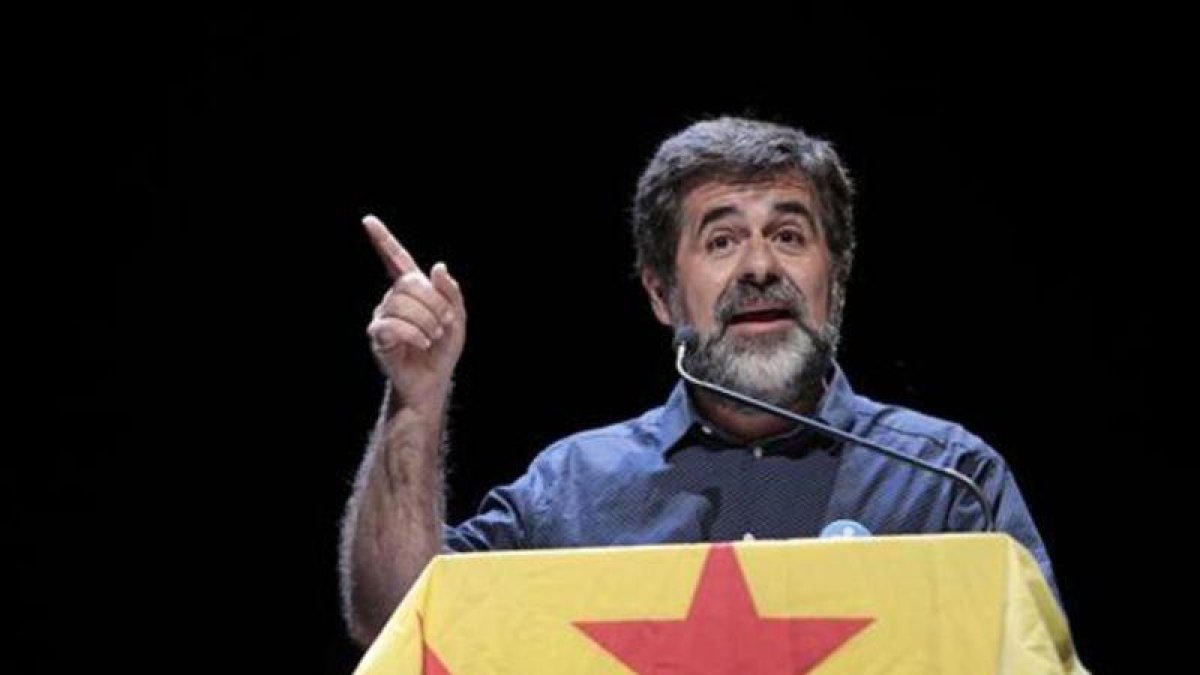 Jordi Sànchez, el 24 de septiembre en un acto de la ANC en Vic.-EFE / SUSANNA SÁEZ