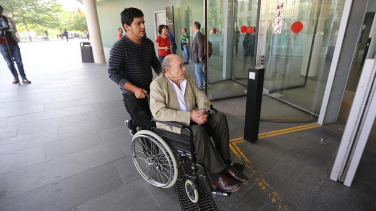 Fèlix Millet, a su llegada al juicio por el 'caso Palau' hace unos días.-DANNY CAMINAL