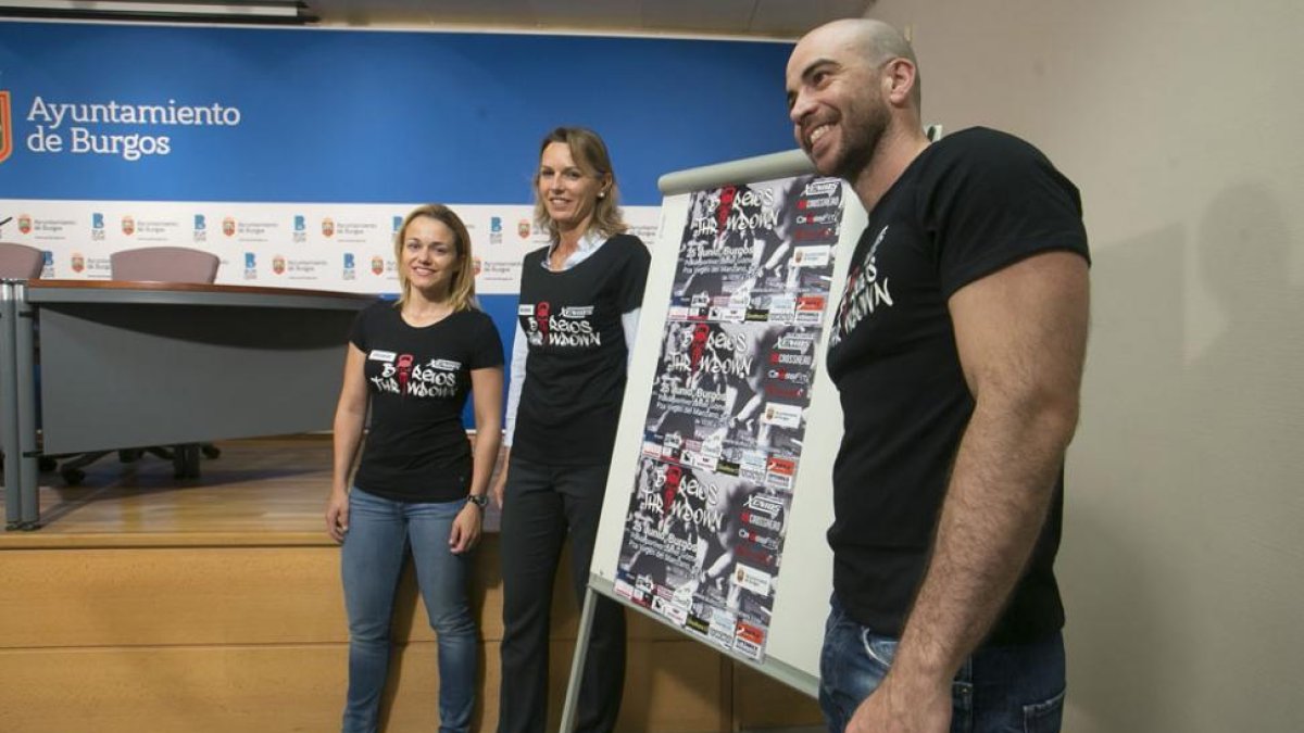 Luciana Hungría, Lorena de la Fuente y Juan Ramón Tejero presentaron ayer el III Burgos Throwdown-Raúl G. Ochoa
