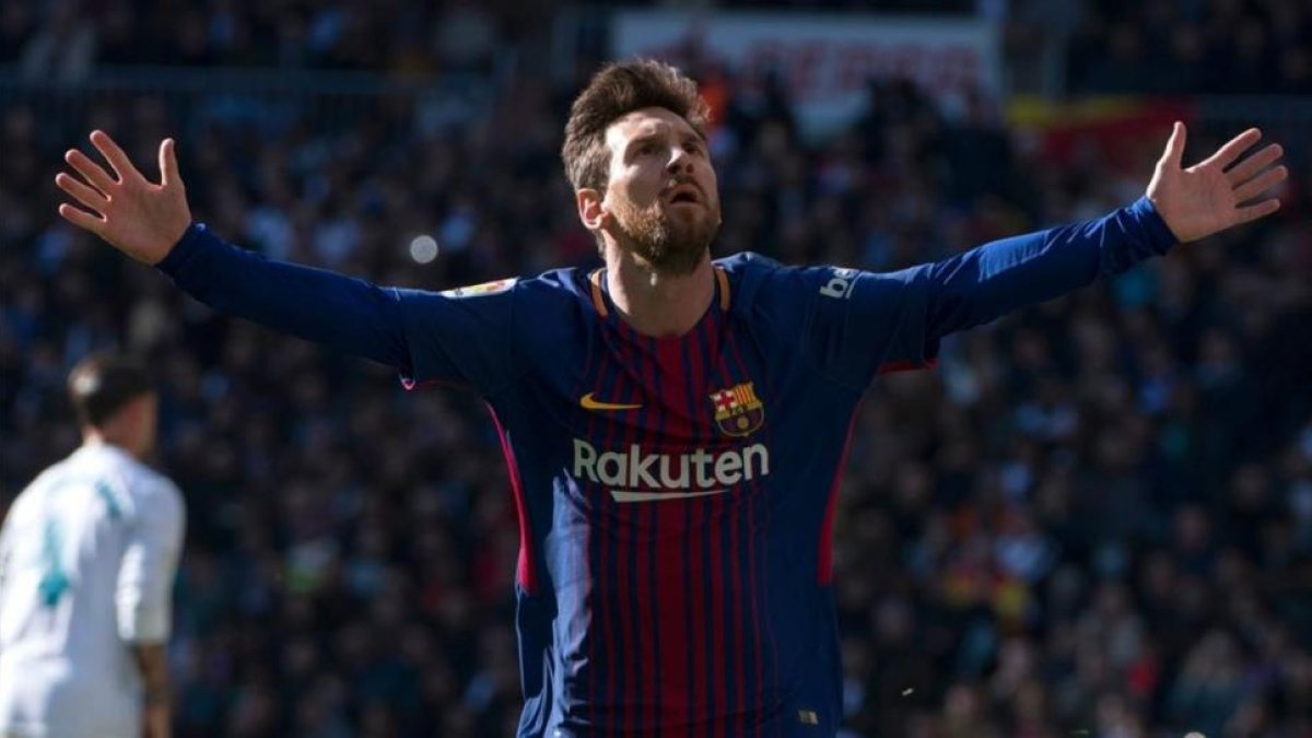 Messi, en el clásico del Bernabéu.-AFP / CURTO DE LA TORRE