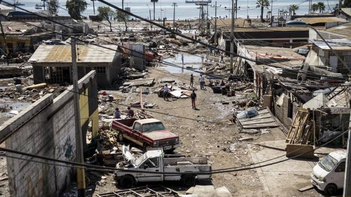 Destrozos causados por el terremoto en la localidad chilena de Coquimbo.-AP / MARTIN BERNETTI