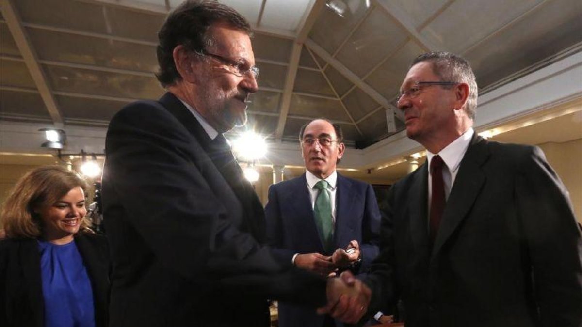 Rajoy y Gallardón, en una imagen de archivo.-DAVID CASTRO