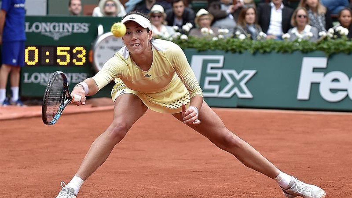 Muguruza durante la final.-EFE